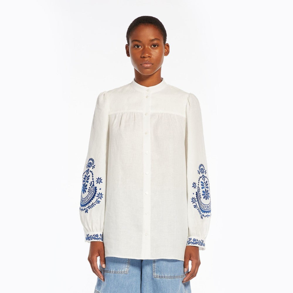 Carnia Embroidered Shirt - White