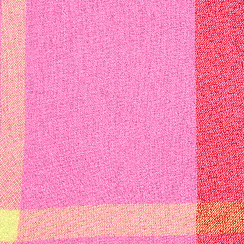 Block Check Scarf - Pink/Red