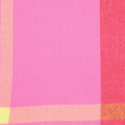 Block Check Scarf - Pink/Red