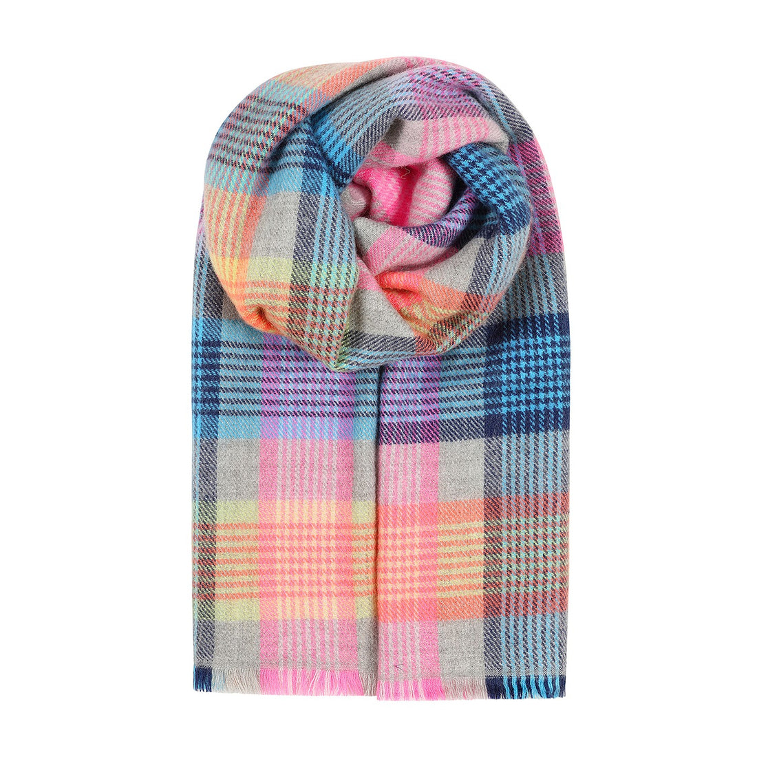 Colourful Check Scarf - Multi Check