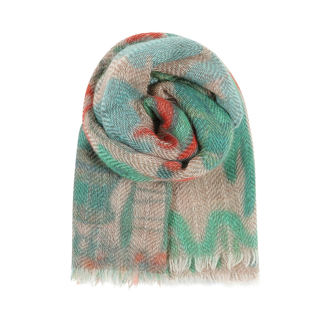Soft Print Cashmere - Green