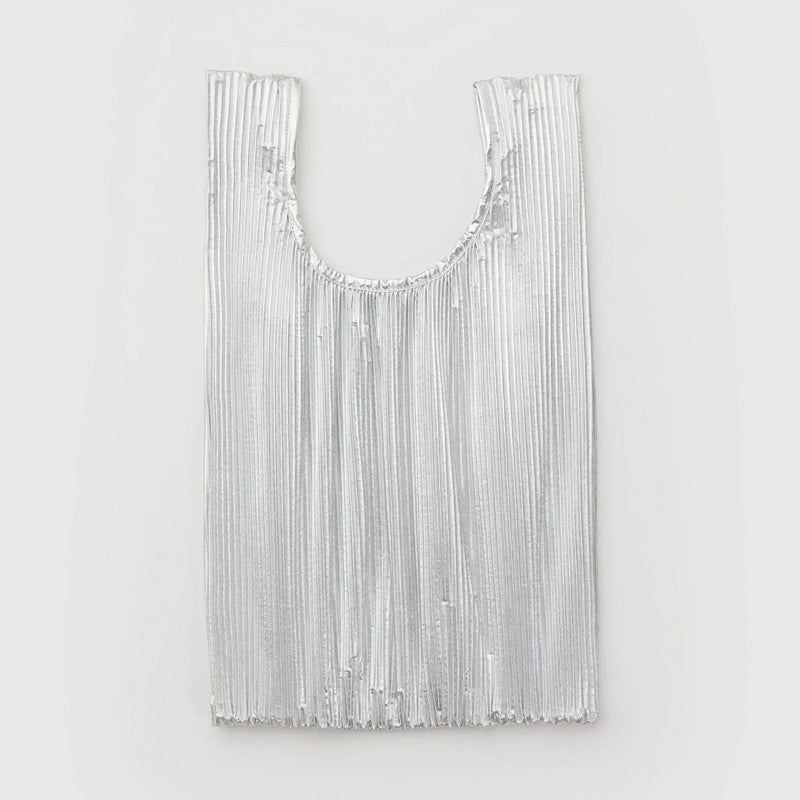 Pleated Baggu - Chrome Metallic