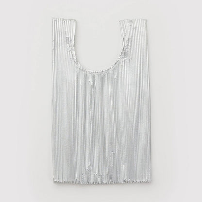 Pleated Baggu - Chrome Metallic