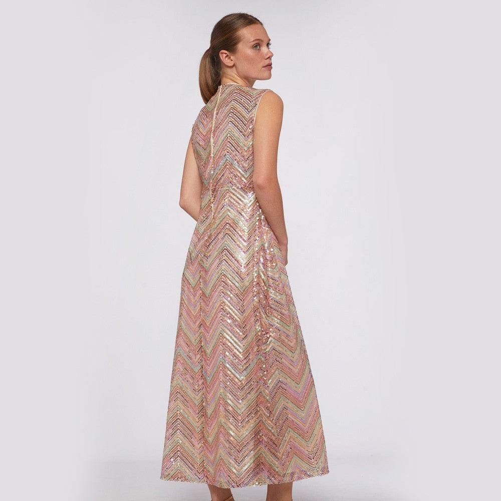 Grazia Sequin Dress - Zigzag Sequins