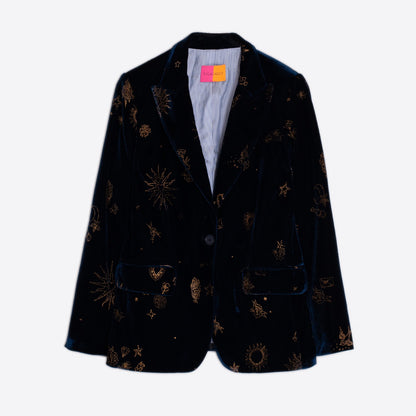 Velvet Mystical Blazer - Navy