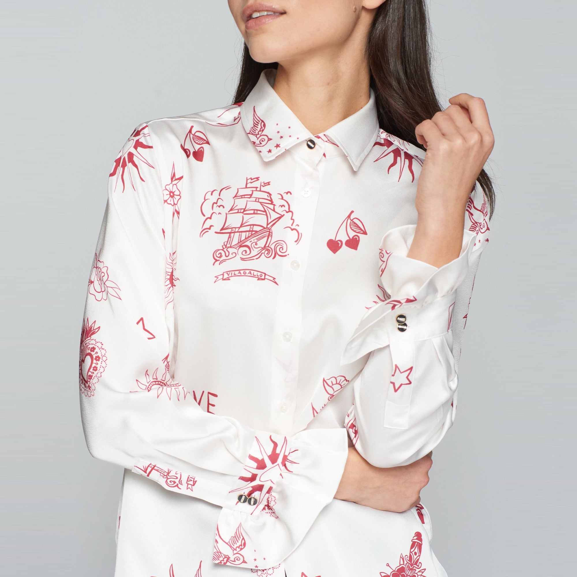 Alba Mystical Shirt - White / Red