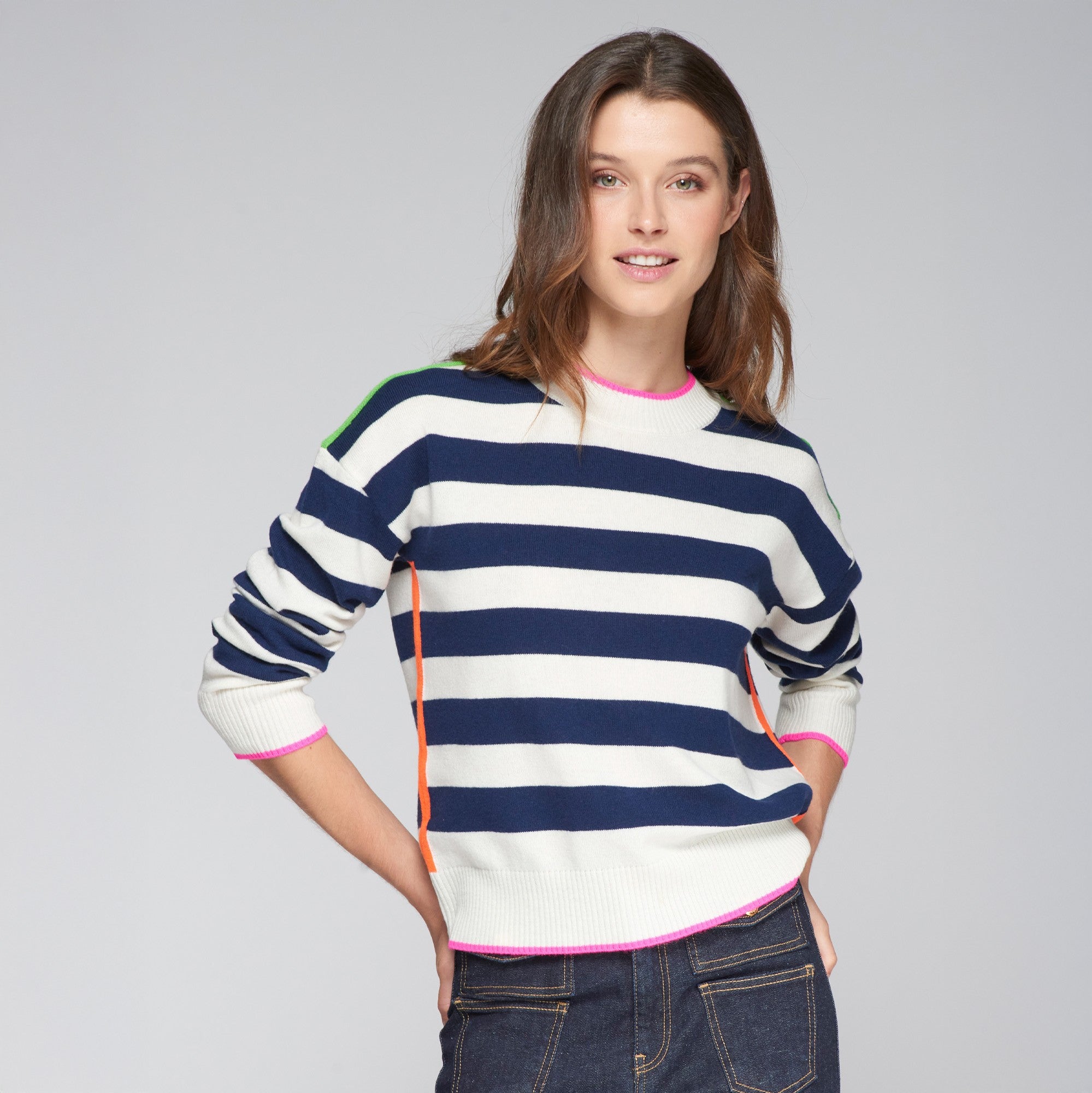 Intarsia Tiger Jumper - Navy