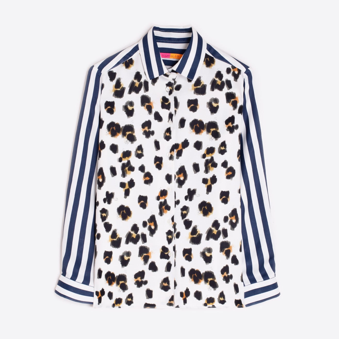 Tea Leopard Print Shirt - White Multi