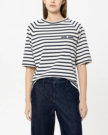 Stripe Smart T-Shirt - Navy Blue