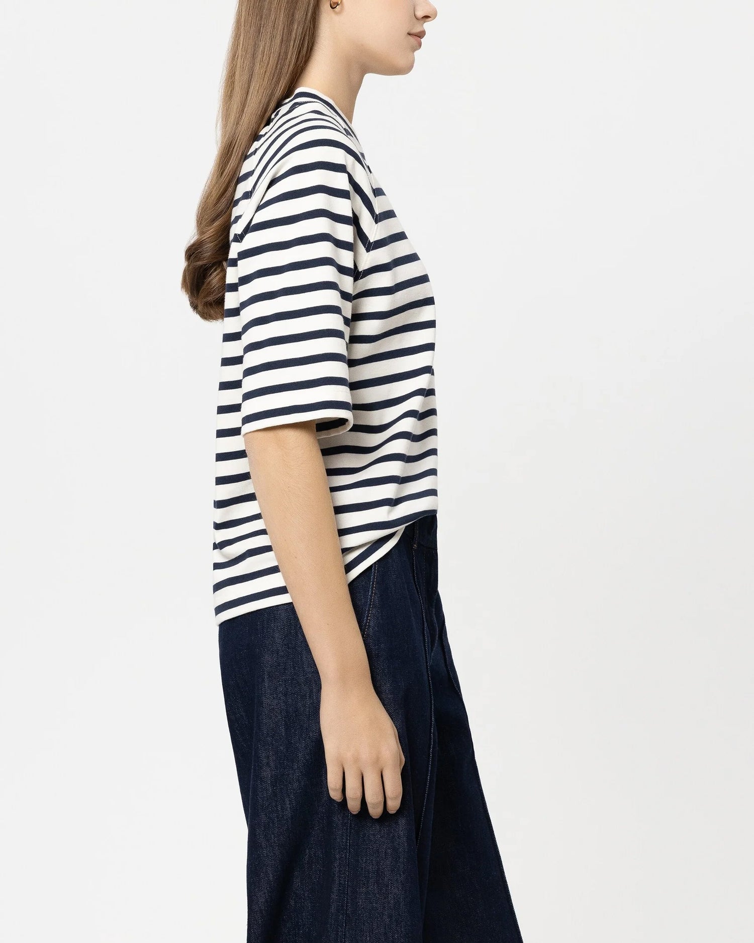Stripe Smart T-Shirt - Navy Blue