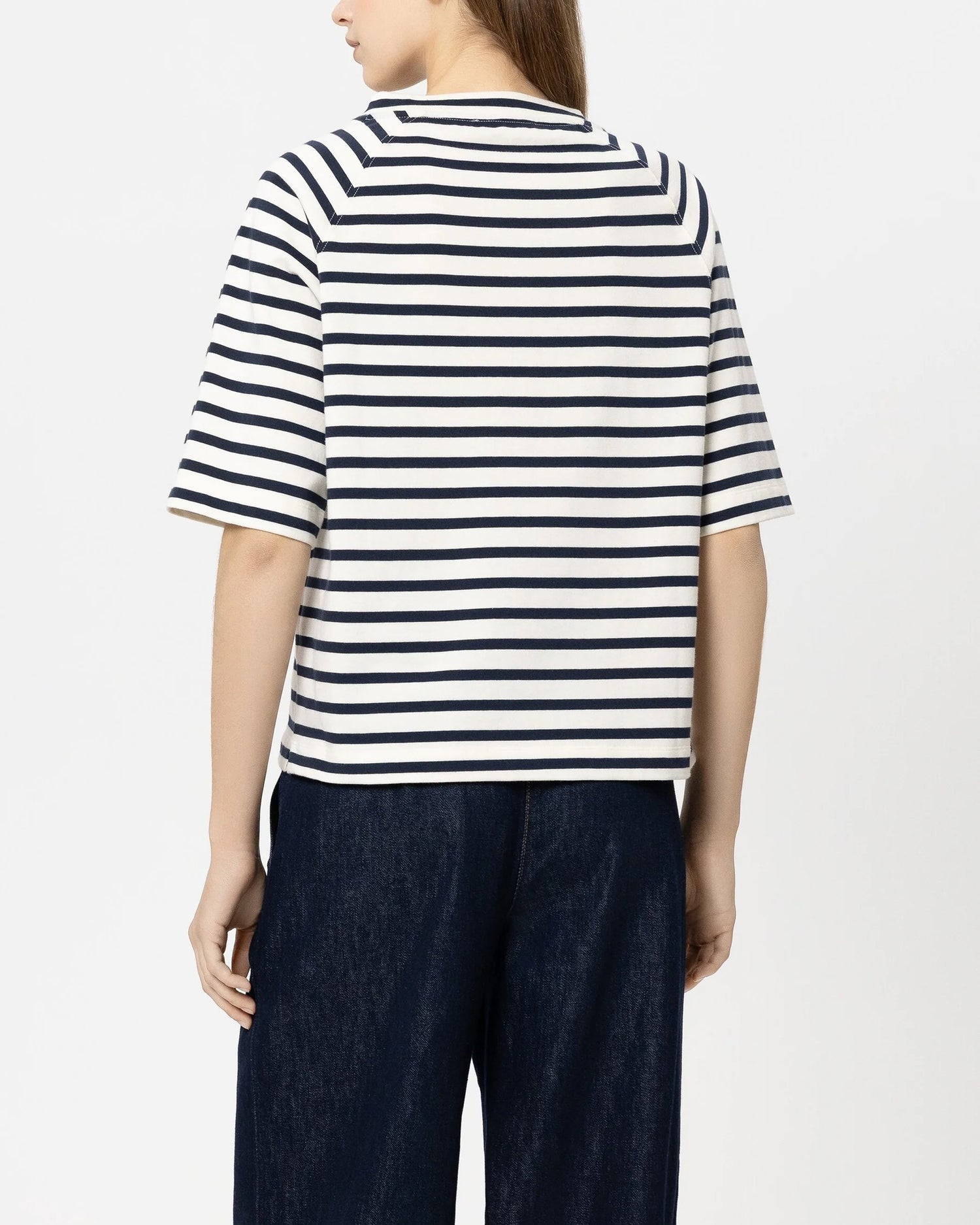 Stripe Smart T-Shirt - Navy Blue