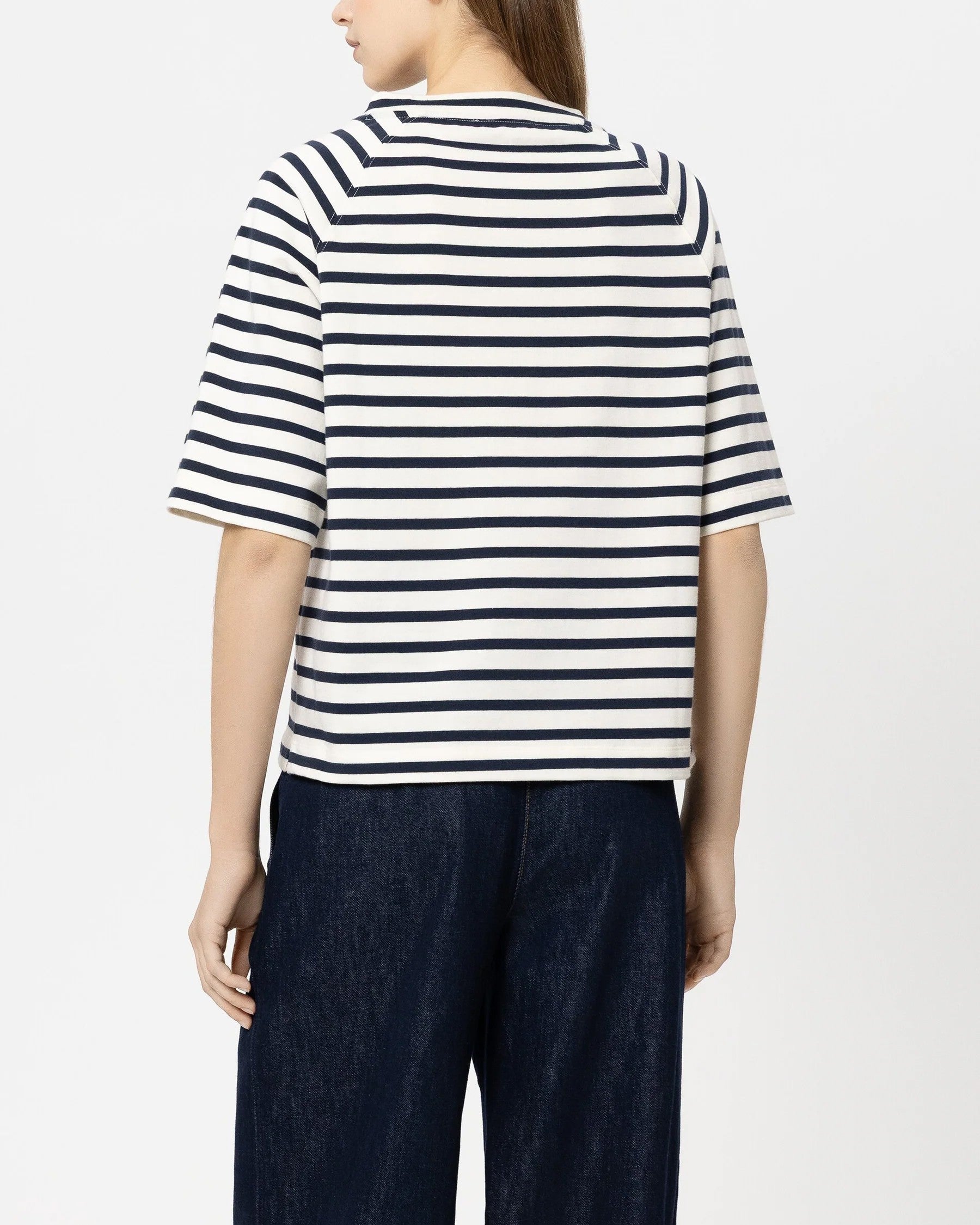 Stripe Smart T-Shirt - Navy Blue