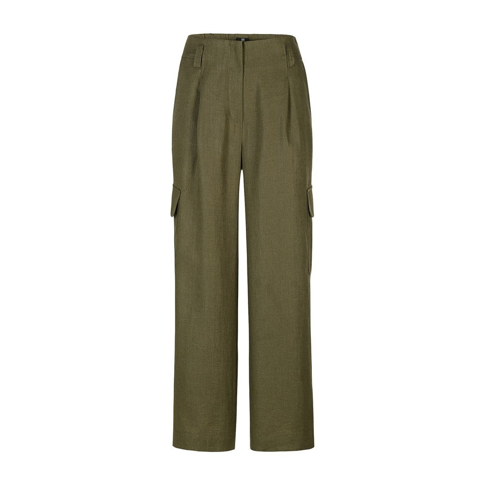 Wide Fit Trousers - Olive