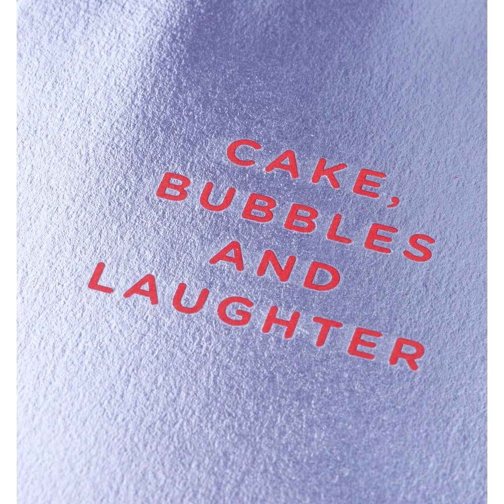 Cake, Bubbles And Laughter - Metallic Violet