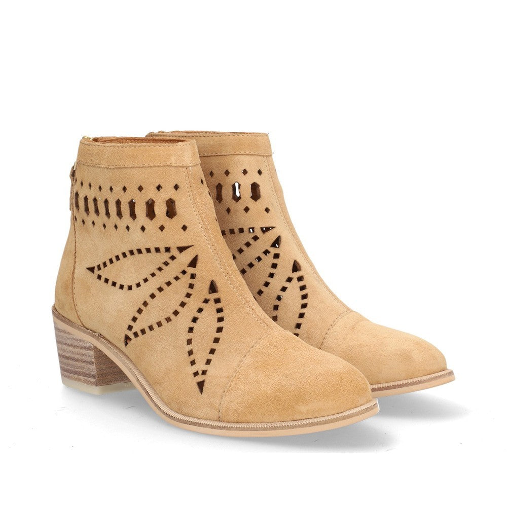 Nelly Patterned Ankle Boot - Camello