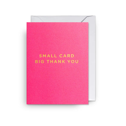 Small Card Big Thank You - Magenta