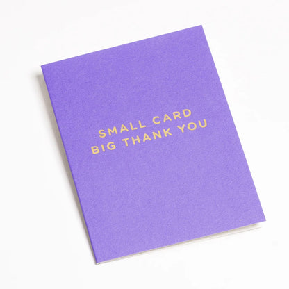 Small Card Big Thank You - Purple