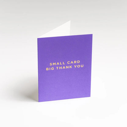 Small Card Big Thank You - Purple