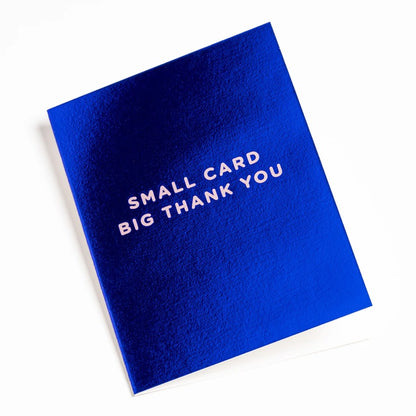 Small Card Big Thank You - Blue