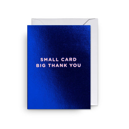 Small Card Big Thank You - Blue