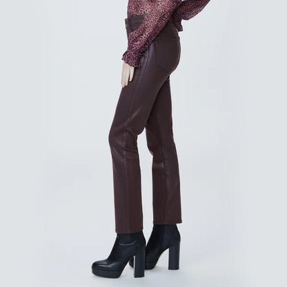 Cindy Trouser - Black Cherry Luxe Coating