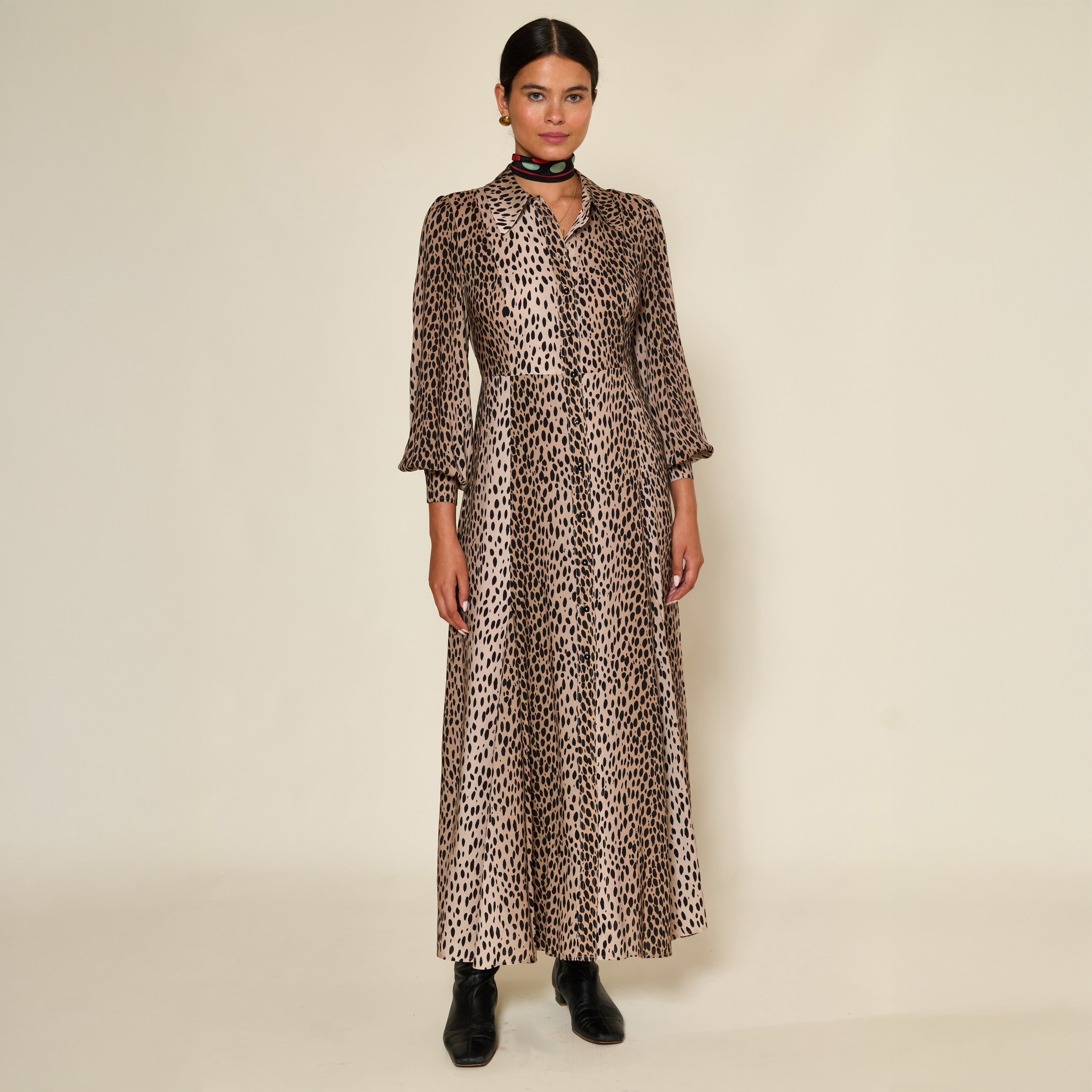 Maddison Dress - Antelope Spot Black