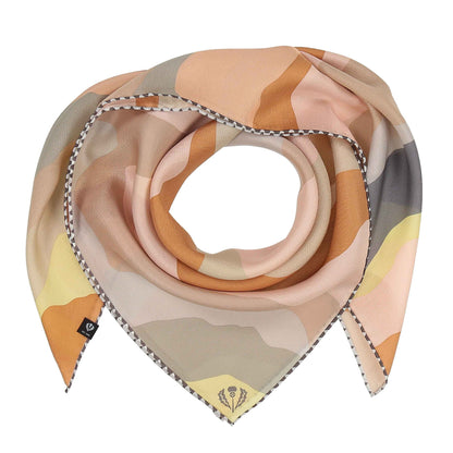 Swirl Silk Scarf - Sand