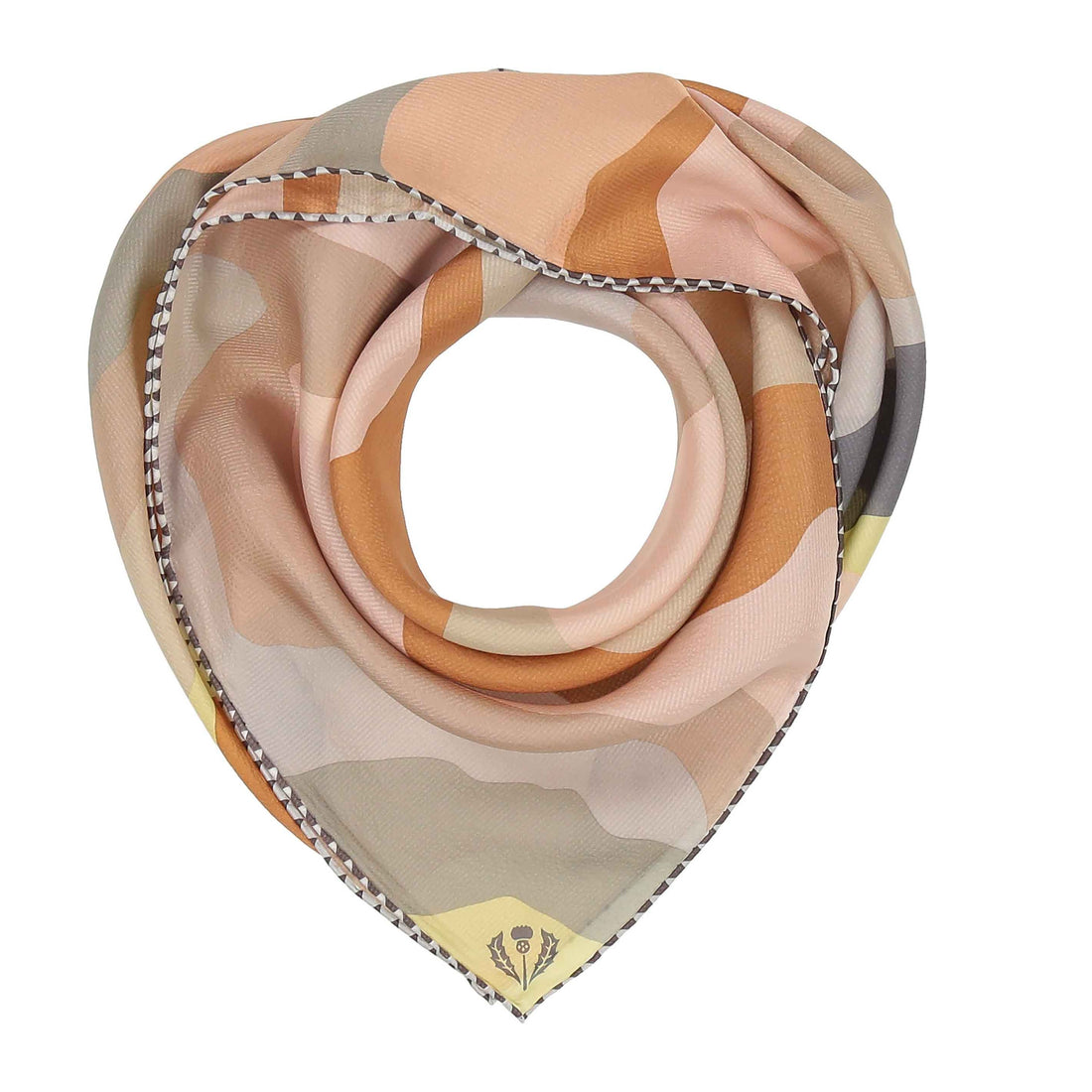 Swirl Silk Scarf - Sand