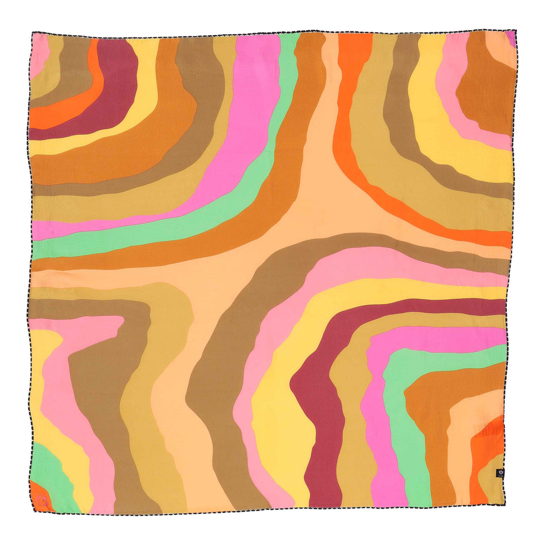 Swirl Silk Scarf - Exotic Orange