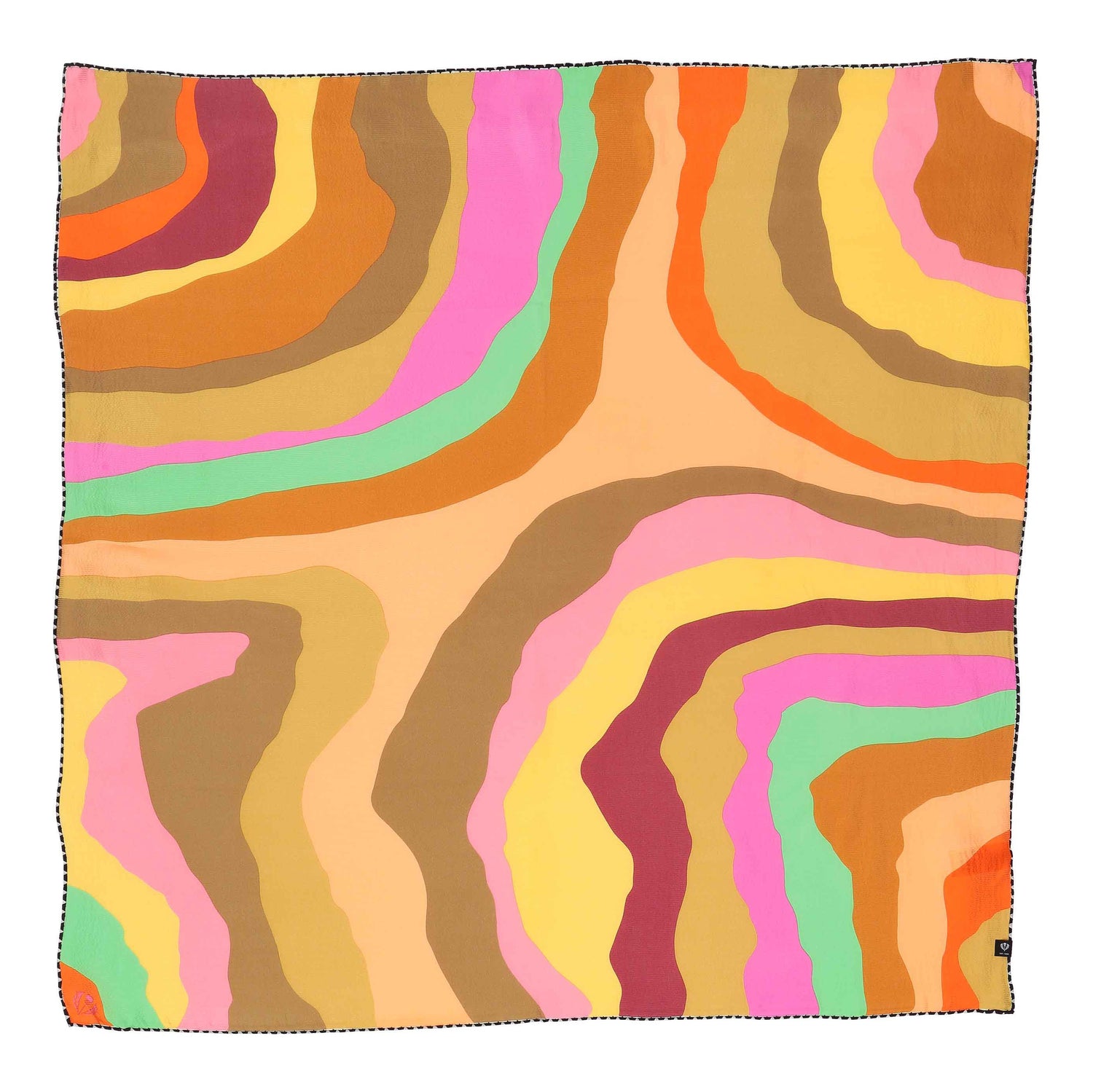 Swirl Silk Scarf - Exotic Orange