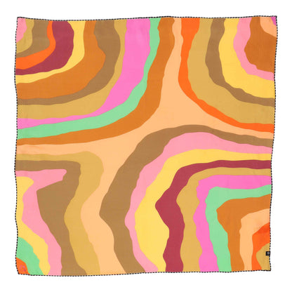 Swirl Silk Scarf - Exotic Orange