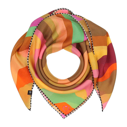Swirl Silk Scarf - Exotic Orange