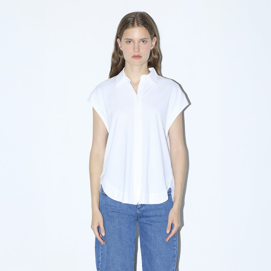 Sleeveless Shirt - White