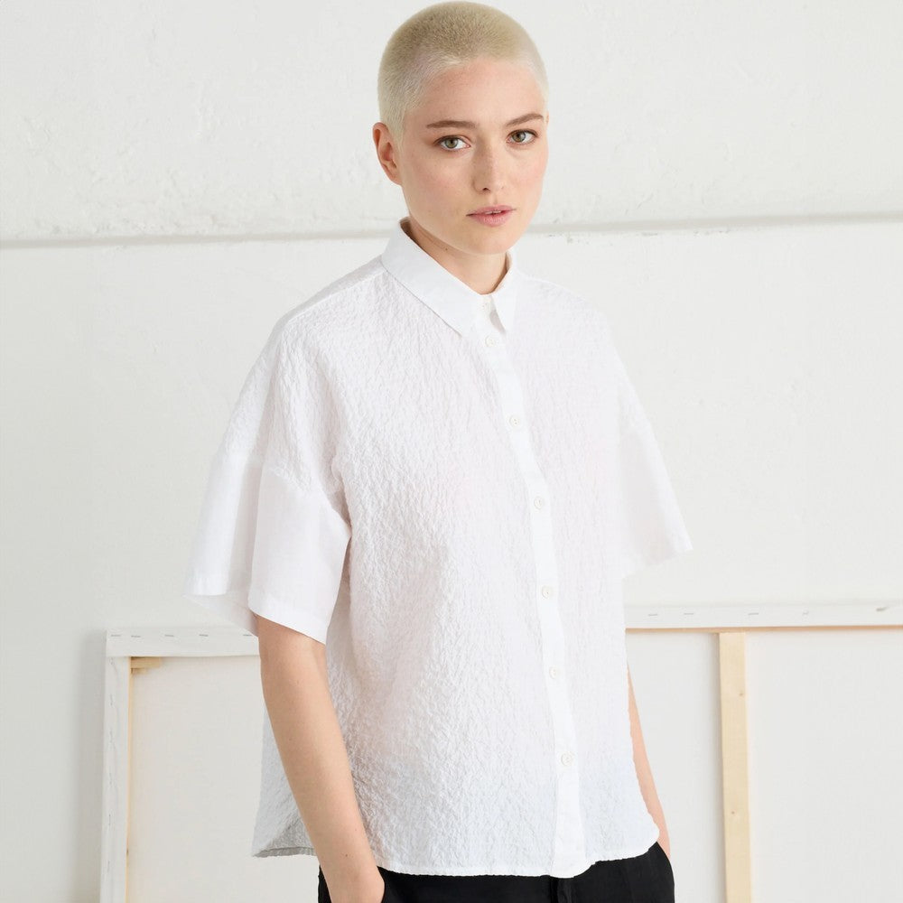 Womens Short Sleeve Shirt - Optical White