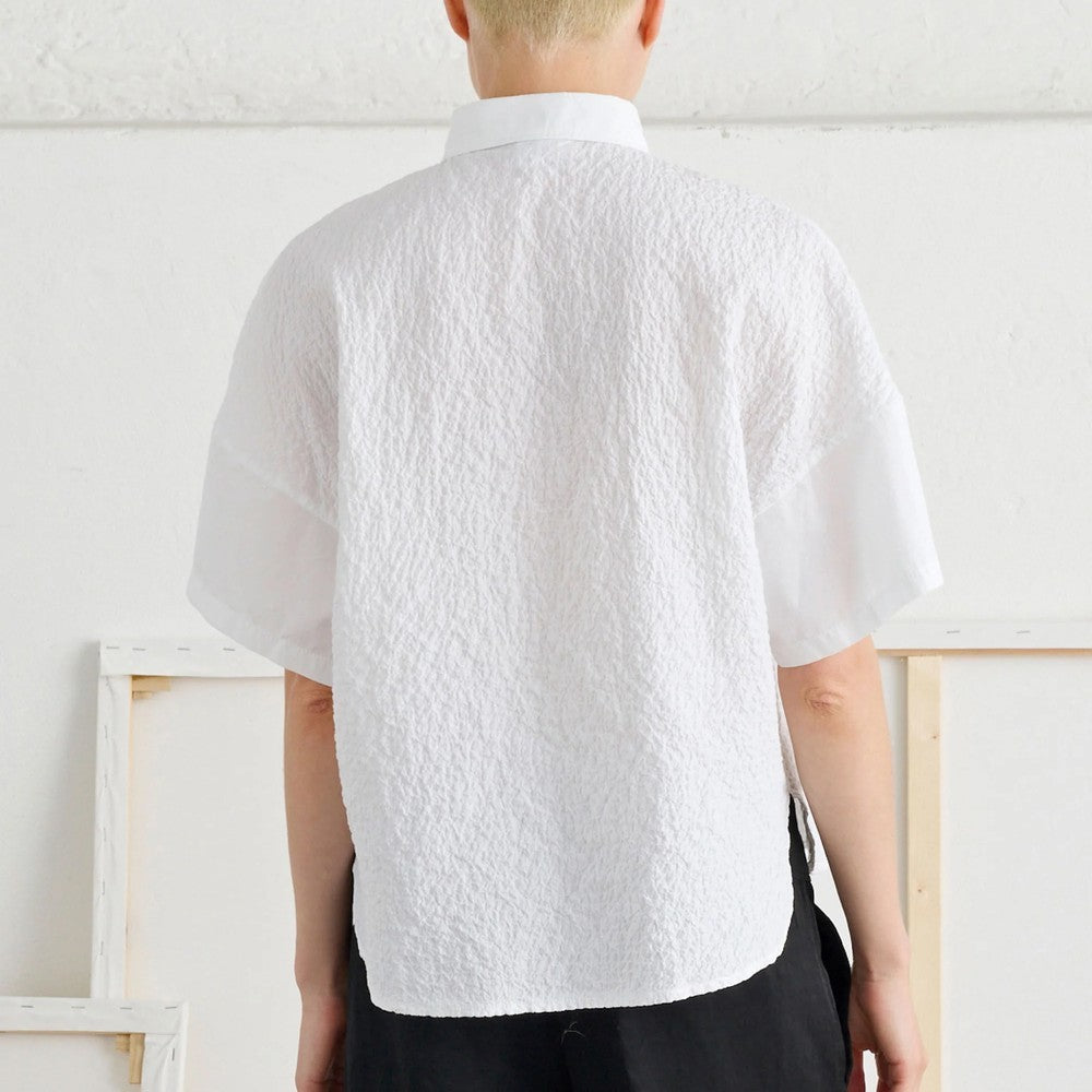 Womens Short Sleeve Shirt - Optical White
