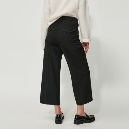 Tailored Cargo Trousers - Black