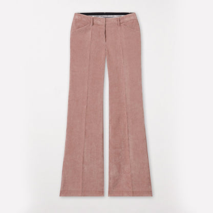 Corduroy Bootcut Trousers - Smoky Rosewood