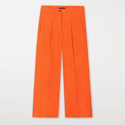 Wide Leg Trousers - Burnt Orange