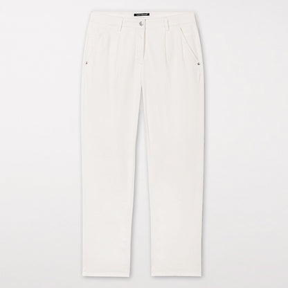 Hi-Stretch Chino Denim Trousers - Off White