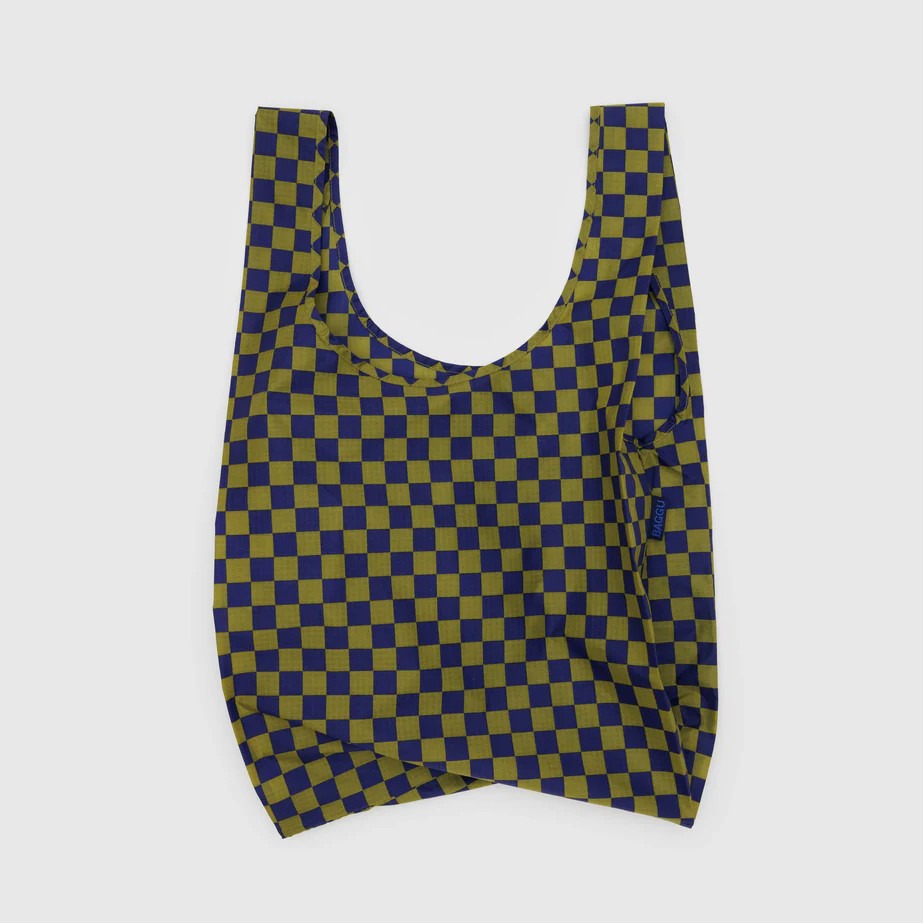 Standard Baggu - Pear Navy Check