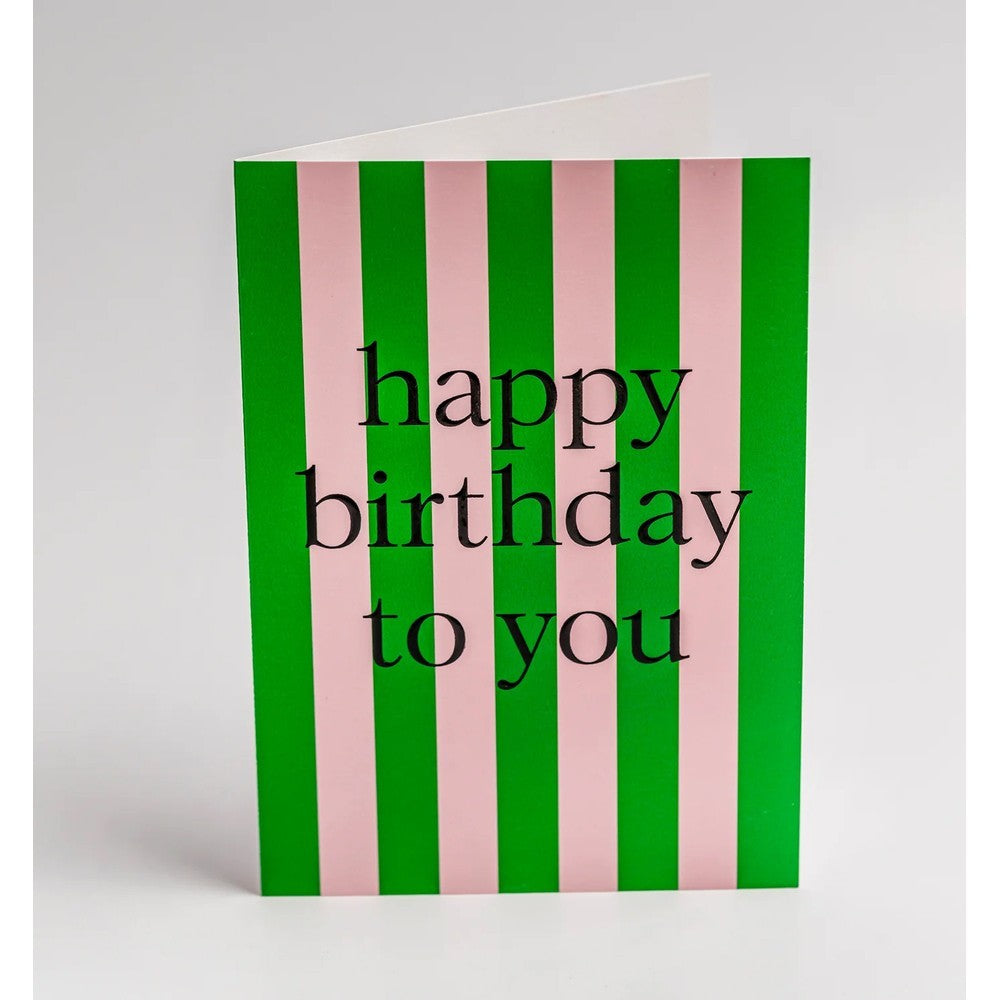 Happy Birthday To You - Green/Pale Pink