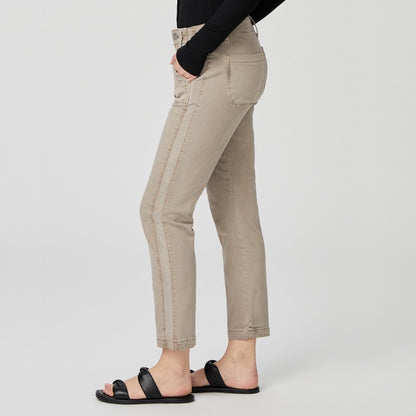 Mayslie Straight Ankle Jeans - Vintage Moss Taupe