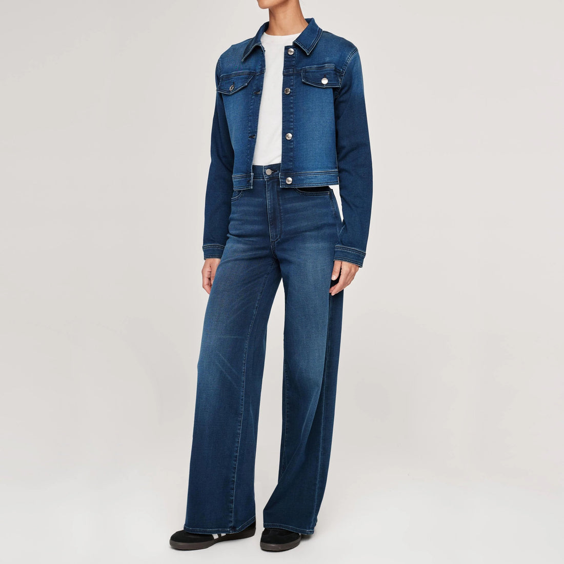 Hepburn Wide Leg Vintage Jeans - Stream