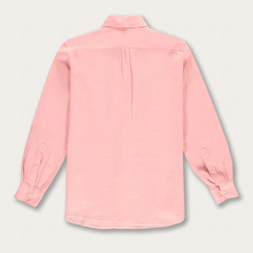 Abaco Long Sleeve Linen Shirt - Pastel Pink