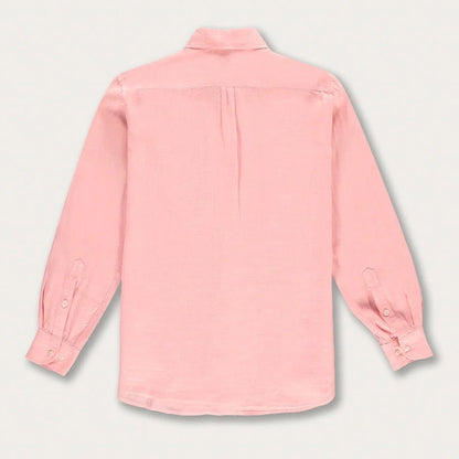 Abaco Long Sleeve Linen Shirt - Pastel Pink