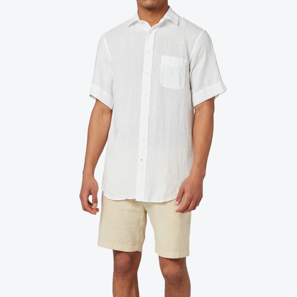 Manjack Short Sleeve Linen Shirt - White