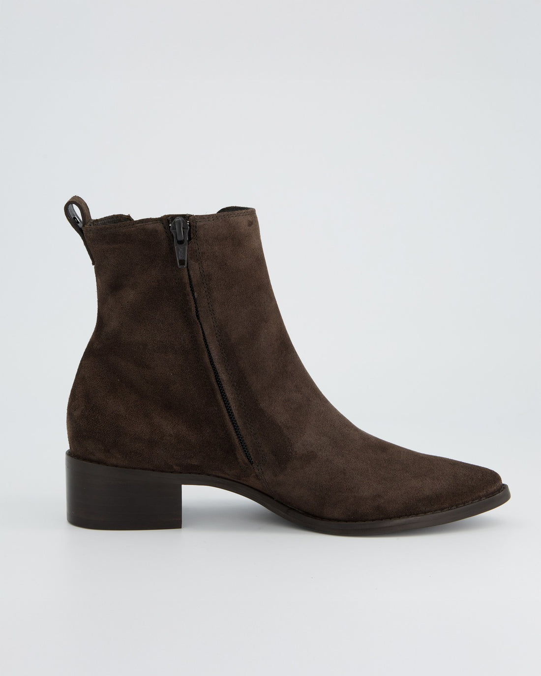 Pointed Suede Ankle Chelsea Boot - Mocca