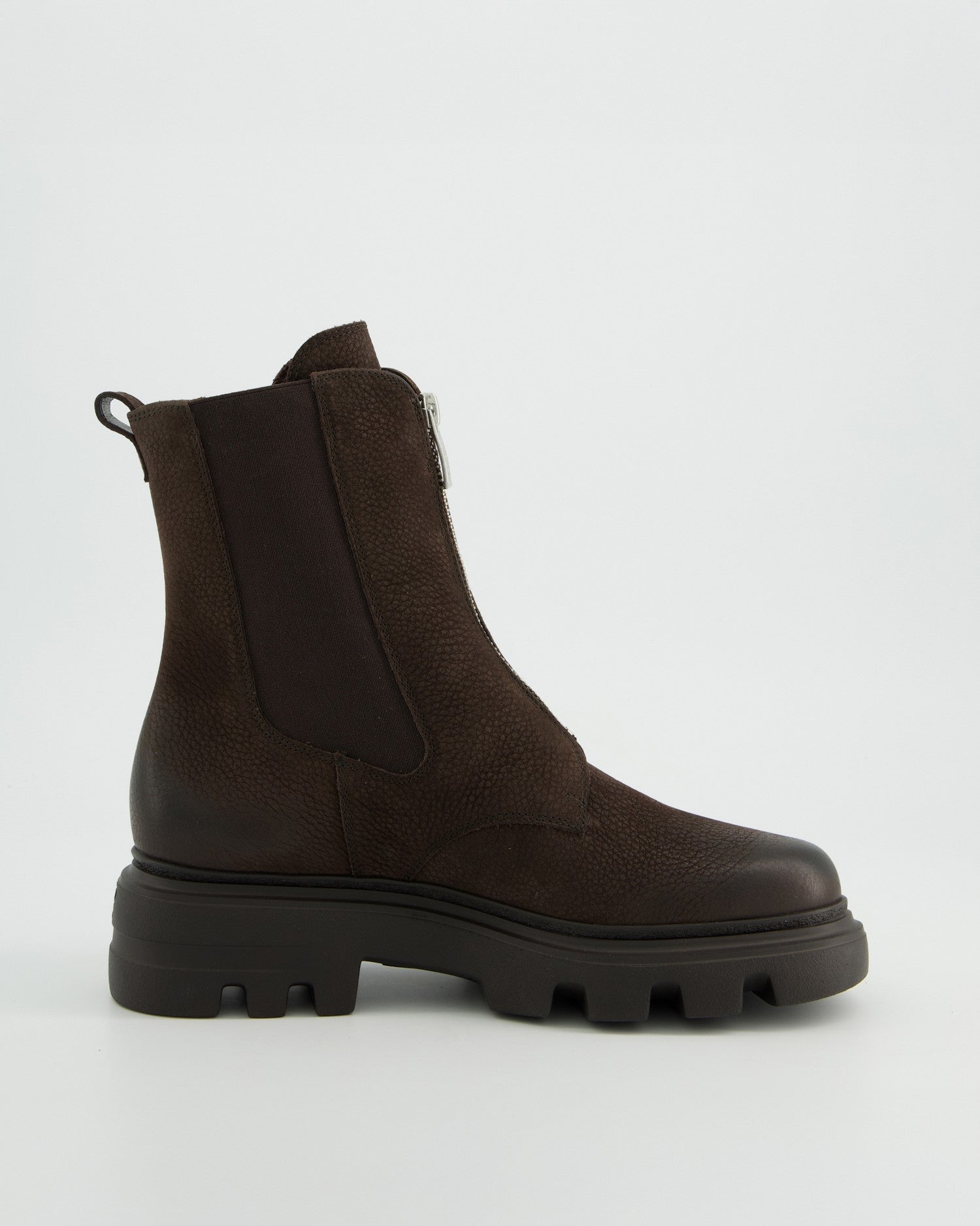 Zip Front Boot Nubuk - Mocca