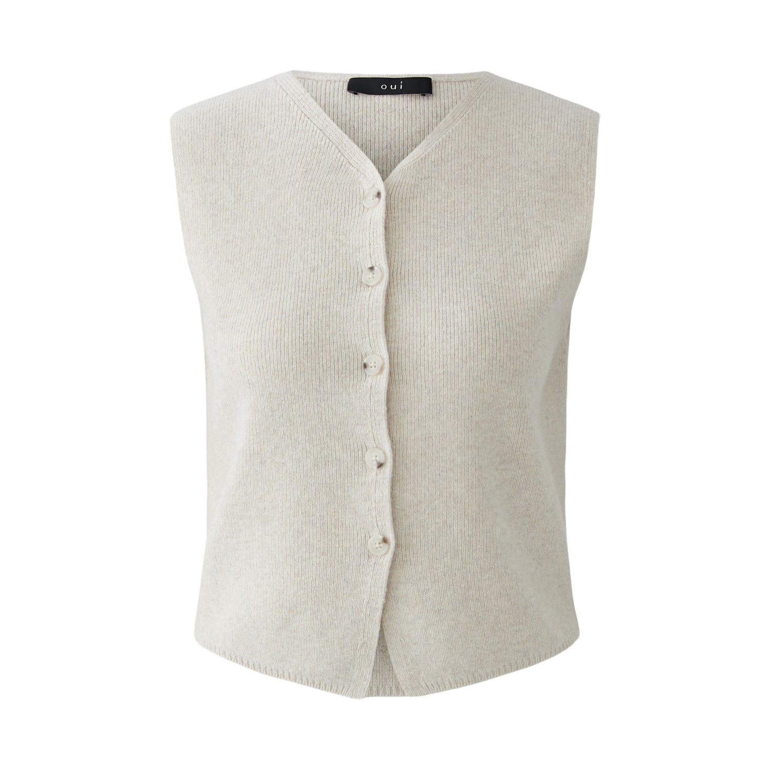 Knitted Waistcoat - Beige