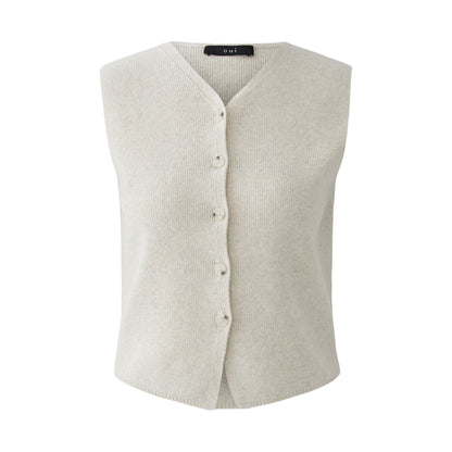 Knitted Waistcoat - Beige